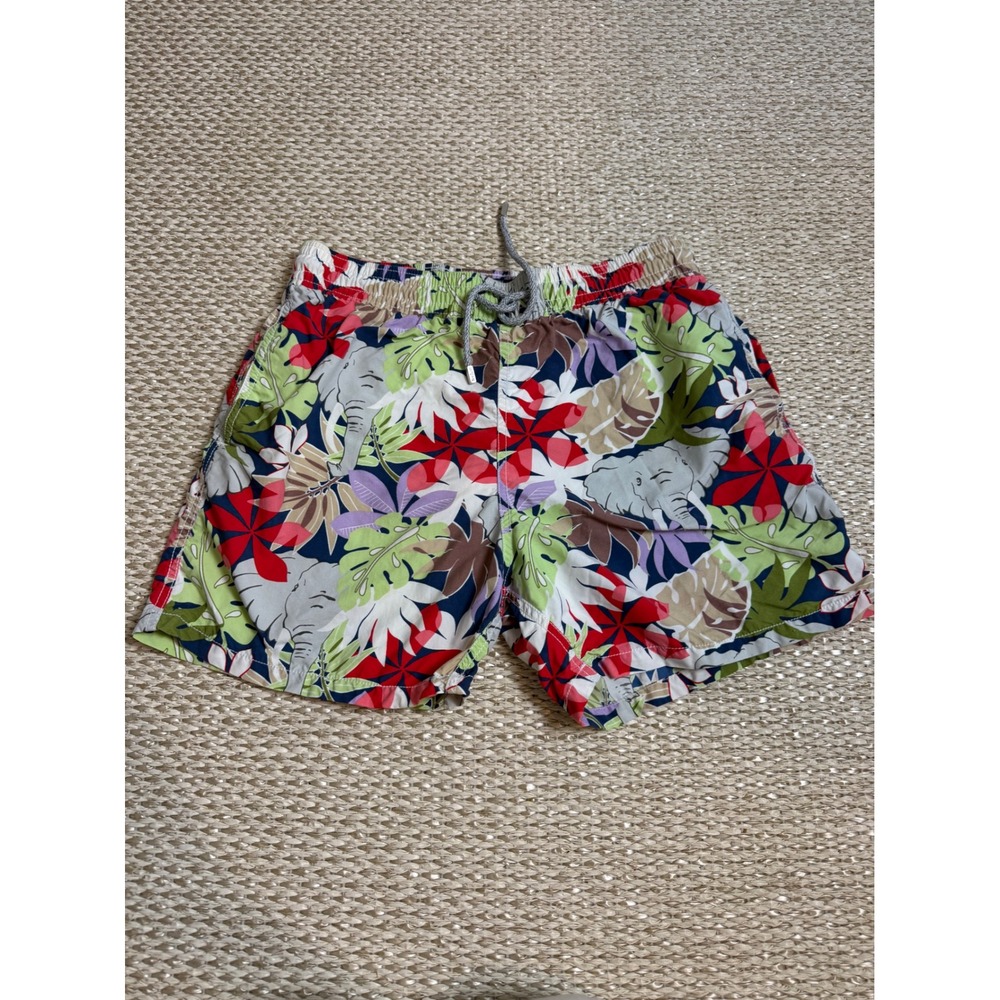 Vilebrequin Moorea Swim trunks Mens Elephant Tropical Floral board shorts LG